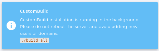 CustomBuild persistent notification