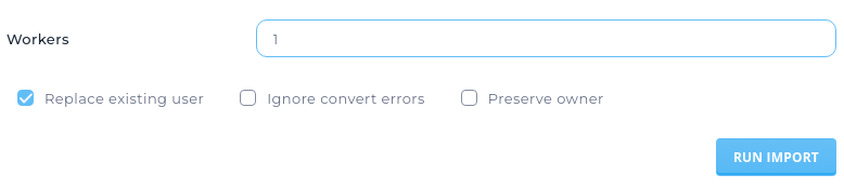 cPanel Import Workers