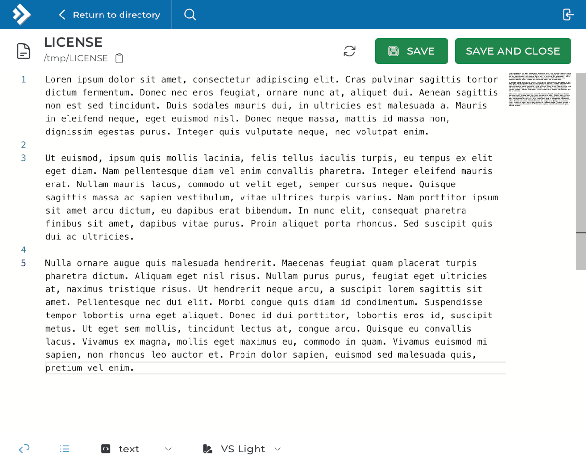 Upgraded file editor