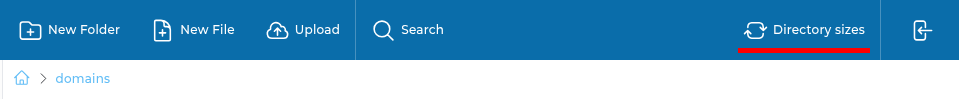 Directory sizes action