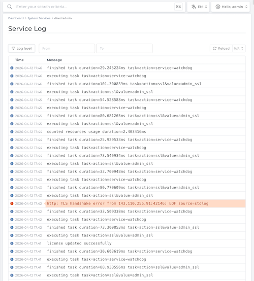 Service Log Viewer