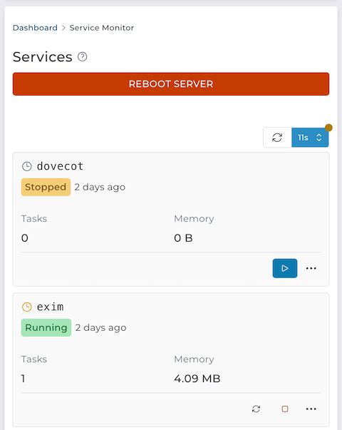 New services page mobile