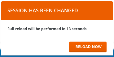 Session has been changed